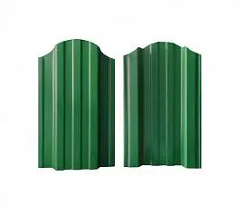 Металлический штакетник двусторонний фигурный RAL 6005 зеленый мох 0,5м