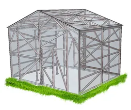 Промышленная теплица Фермер-5,0 модель2017